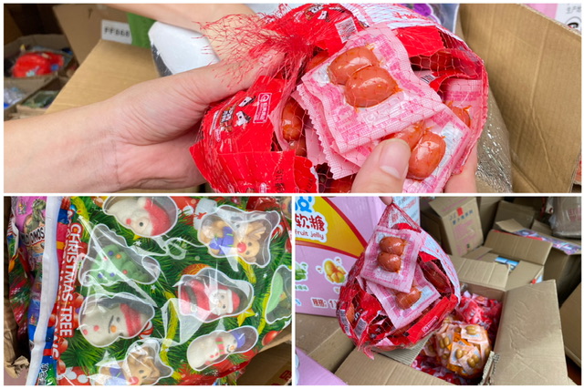 Nhiều loại bánh kẹo thường bày bán tại các cổng trường học có kiểu dáng bắt mắt nhưng không rõ nguồn gốc, có dấu hiệu biến chất, không đảm bảo an toàn vệ sinh thực phẩm.