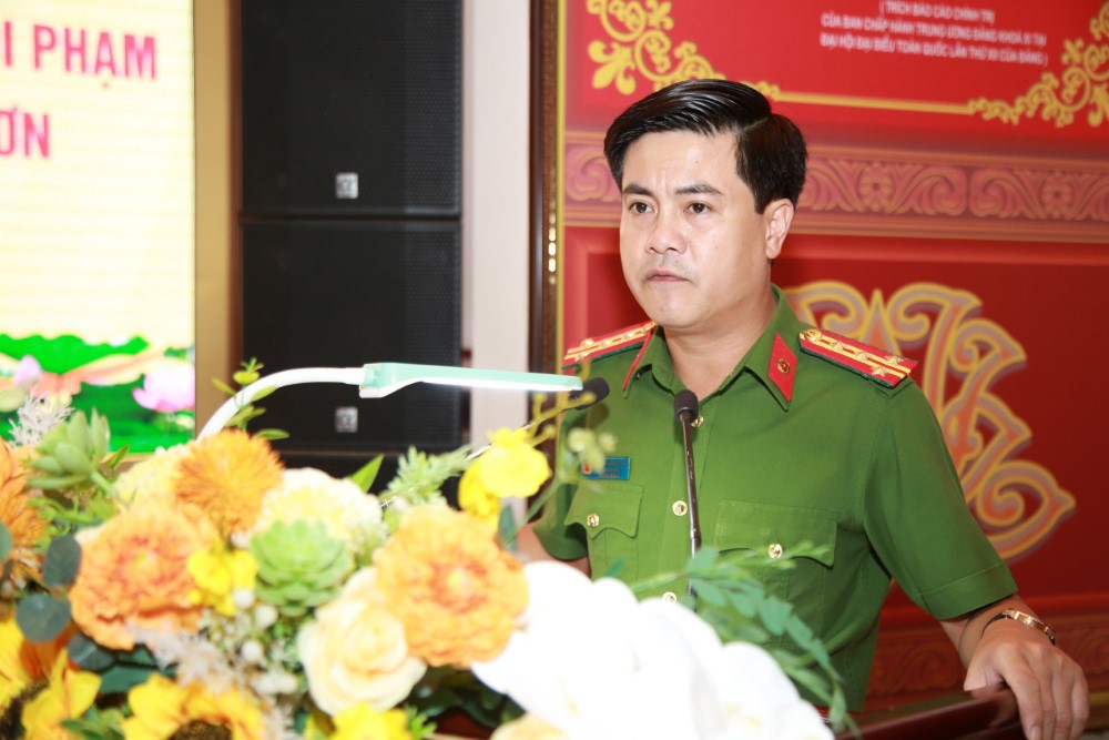 Đồng chí Đại tá Nguyễn Đức Hải, Phó Bí thư Đảng uỷ, Phó Giám đốc, Thủ trưởng Cơ quan Cảnh sát điều tra Công an tỉnh, Chánh Văn phòng BLO