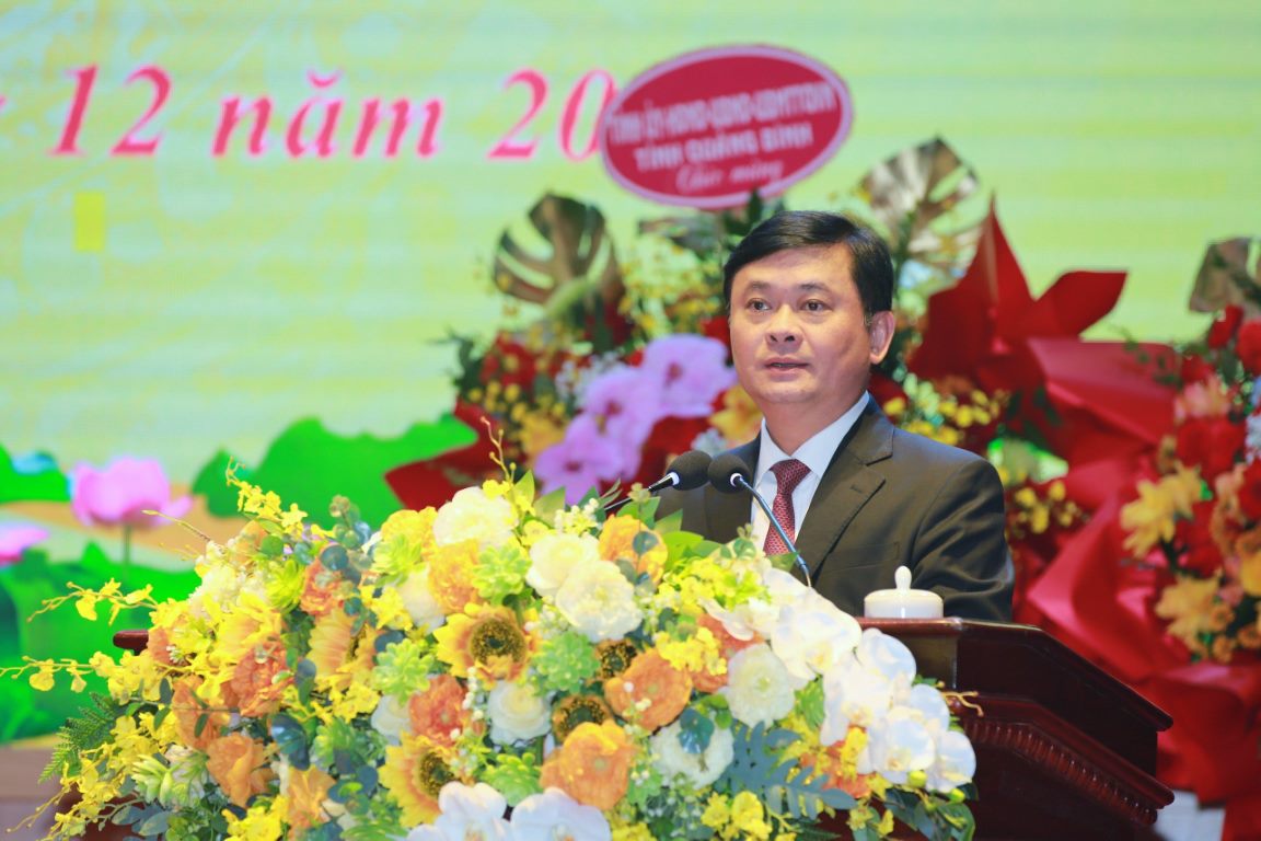 Đồng chí Bí thư Tỉnh ủy Nghệ An Thái Thanh Quý phát biểu tại buổi lễ
