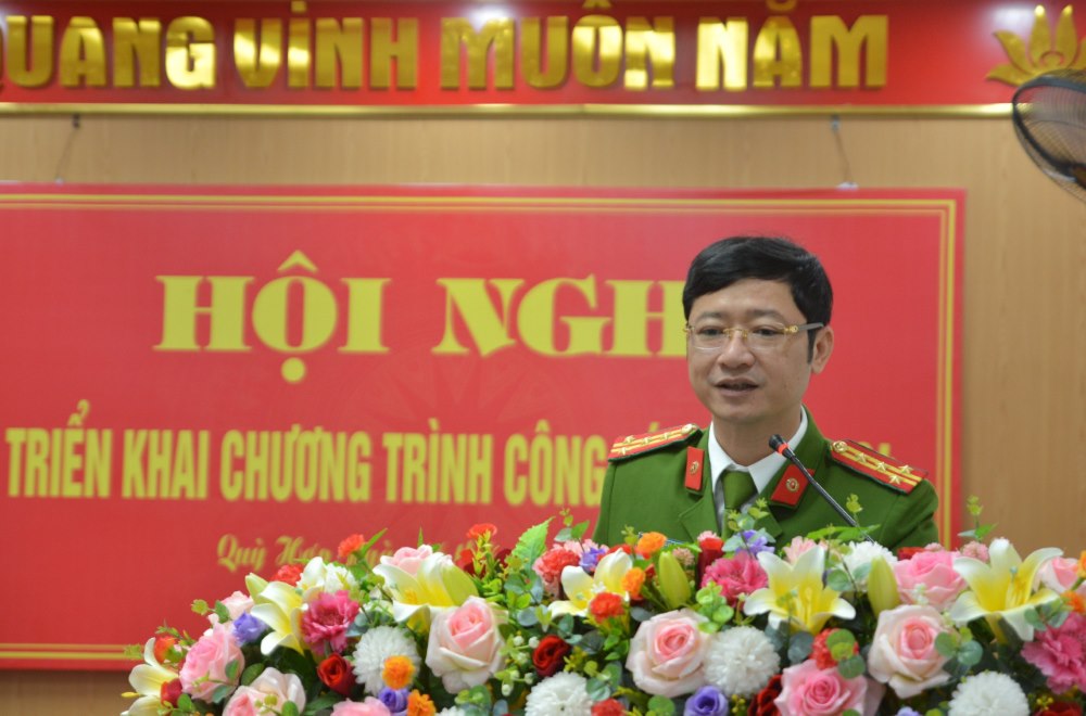 Đại tá Trần Ngọc Tuấn, Phó Giám đốc Công an tỉnh dự và chỉ đạo Hội nghị