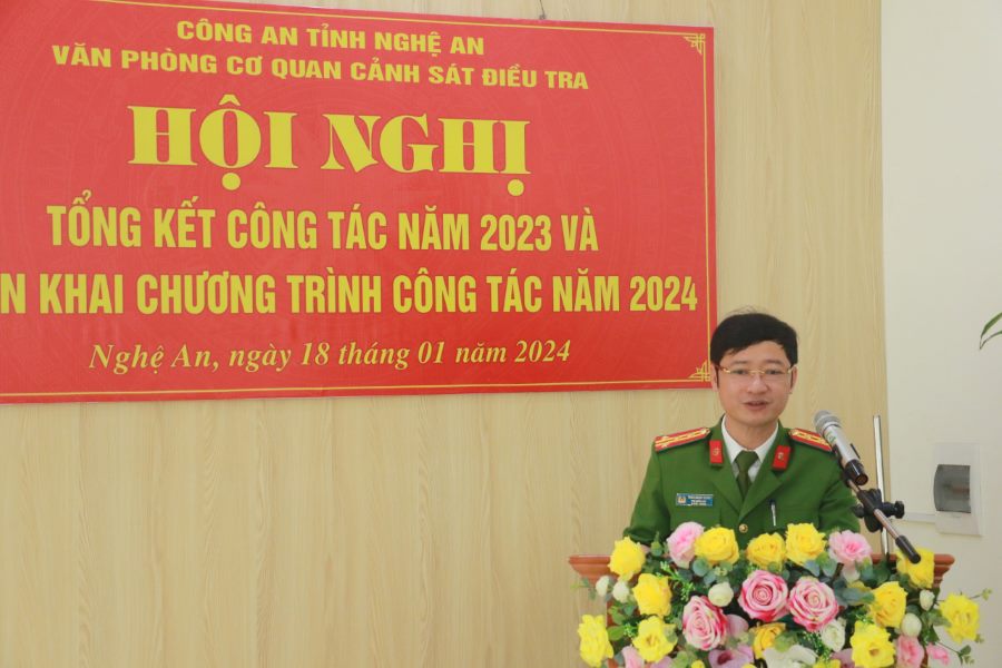 Đại tá Trần Ngọc Tuấn, Phó Giám đốc Công an tỉnh phát biểu chỉ đạo