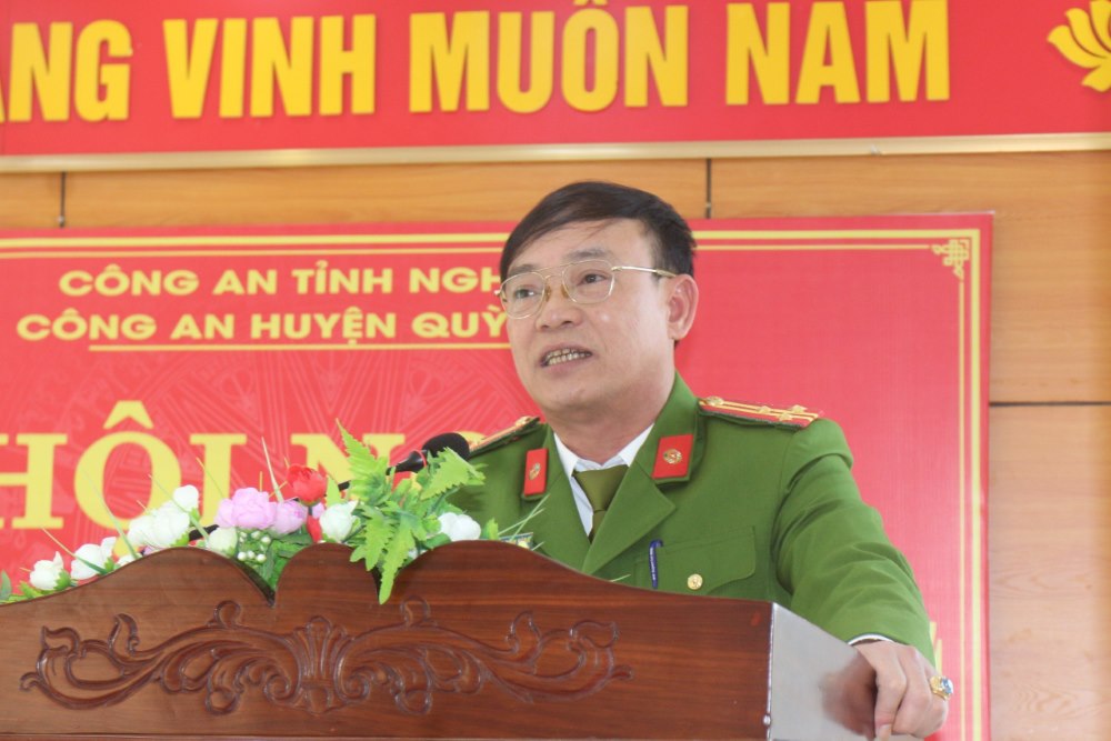 Đồng chí Thượng tá Nguyễn Đình Hùng, Trưởng Công an huyện Qùy Châu 