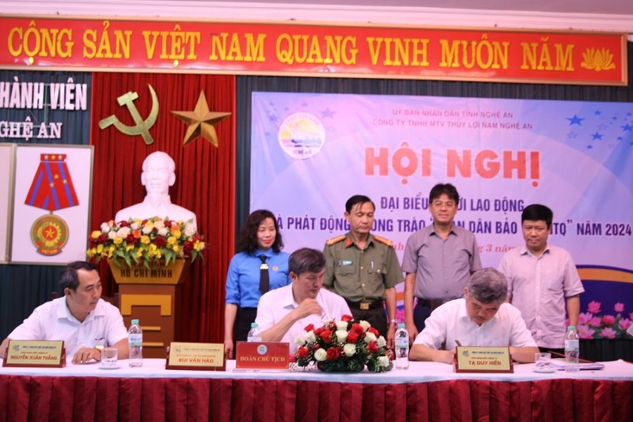 Phát động phong trào toàn dân bảo vệ an ninh Tổ quốc tại Công ty Thuỷ lợi Nam Nghệ An