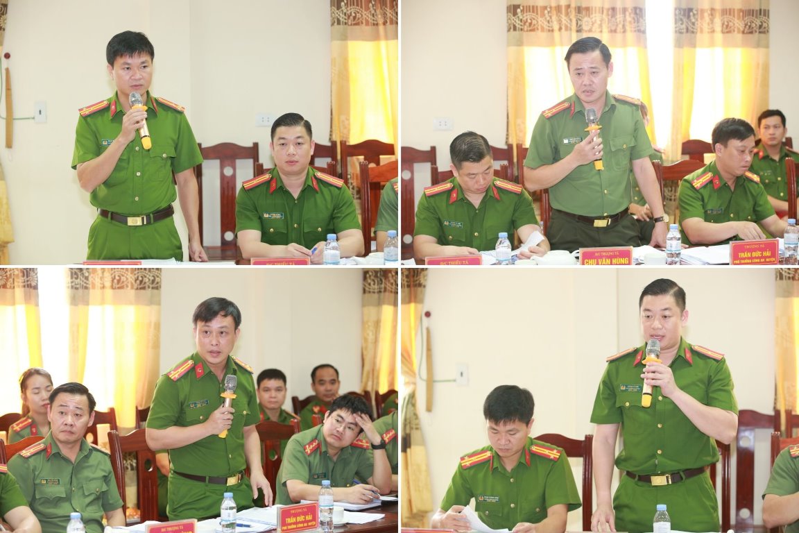 Lãnh đạo Công an huyện Diễn Châu phát biểu