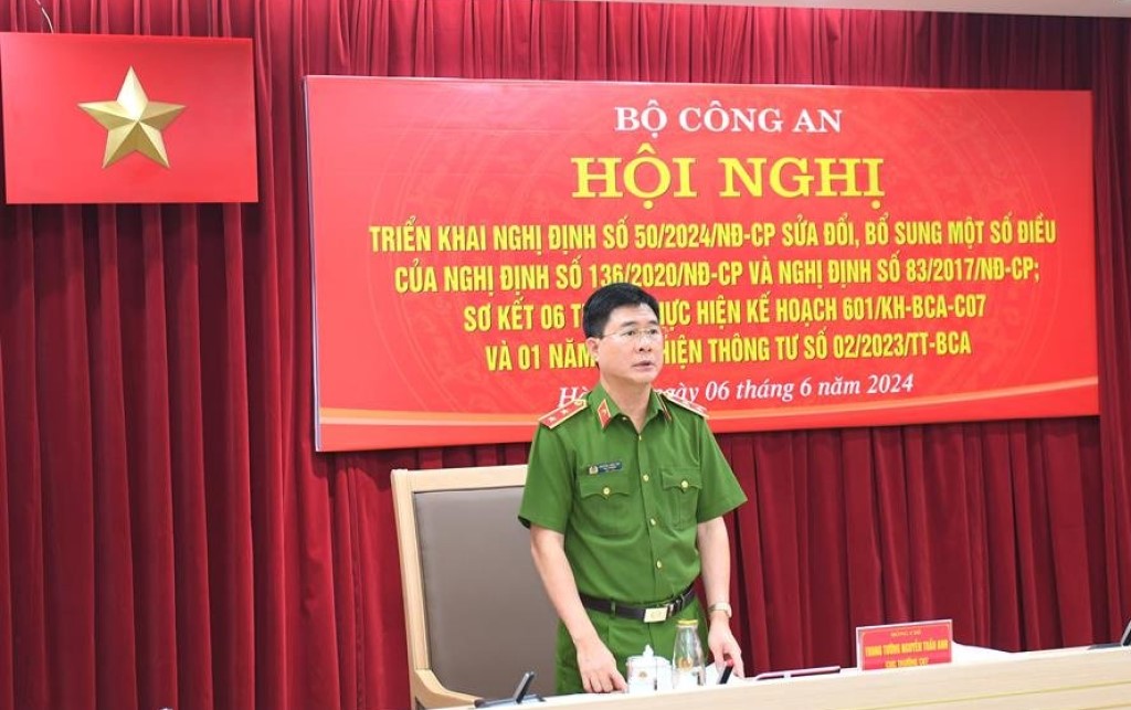 Trung tướng Nguyễn Tuấn Anh phát biểu tại Hội nghị 