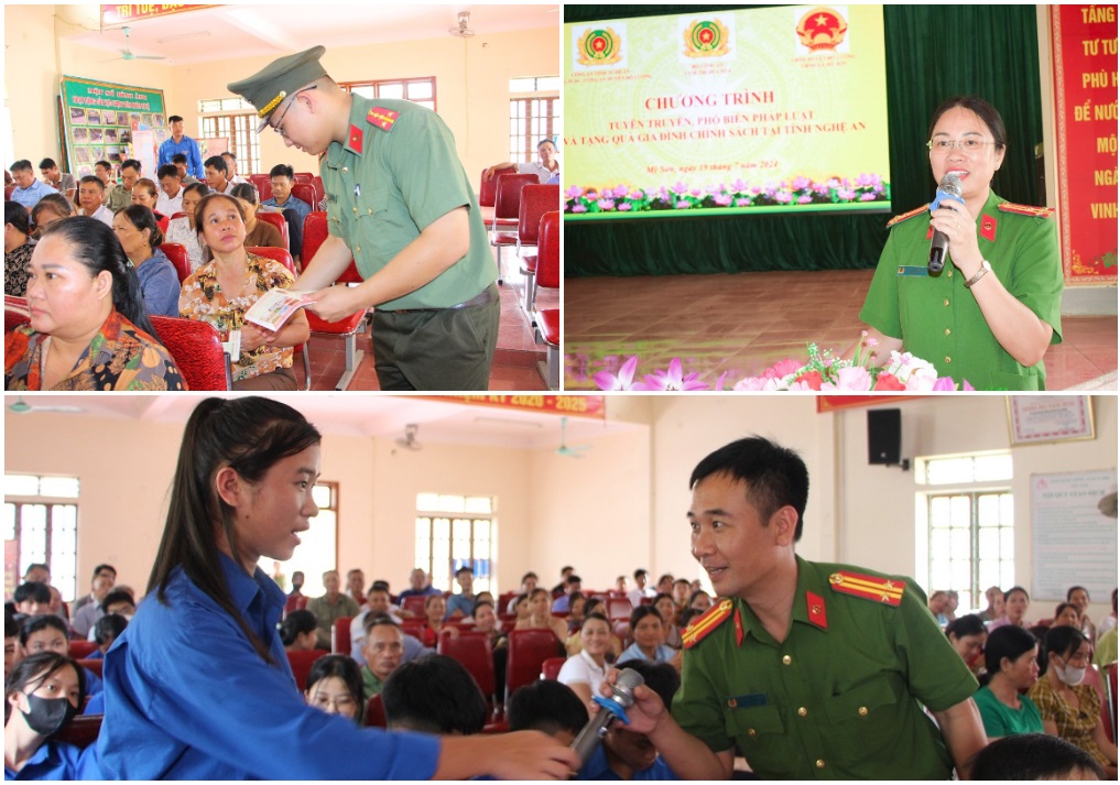 Những hình ảnh của Đoàn công tác tuyên tuyền phòng, chống ma túy tại xã Mỹ Sơn, huyện Đô Lương