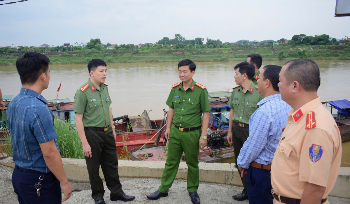 Kiểm tra, chỉ đạo công tác phòng, chống bão, lụt tại Công an các đơn vị, địa phương tuyến Quốc lộ 7