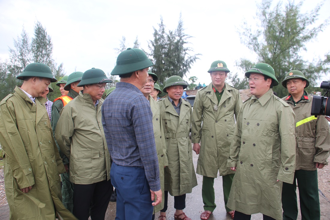 Kiểm tra khu tránh, trú bão tại xã Nghi Quang, huyện Nghi Lộc