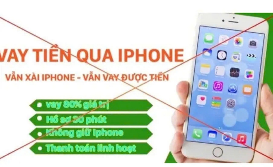 Cơ quan chức năng khuyến cáo người dân  không vay tiền qua mạng internet nói chung và qua iCloud nói riêng để tránh những hệ lụy đáng tiếc xảy ra