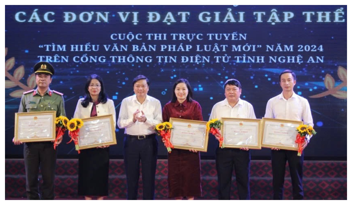 Công an Nghệ An đạt nhiều giải thưởng trong cuộc thi trực tuyến 