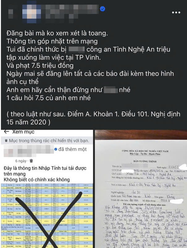 Người vi phạm đăng tải thông tin cải chính trên mạng xã hội