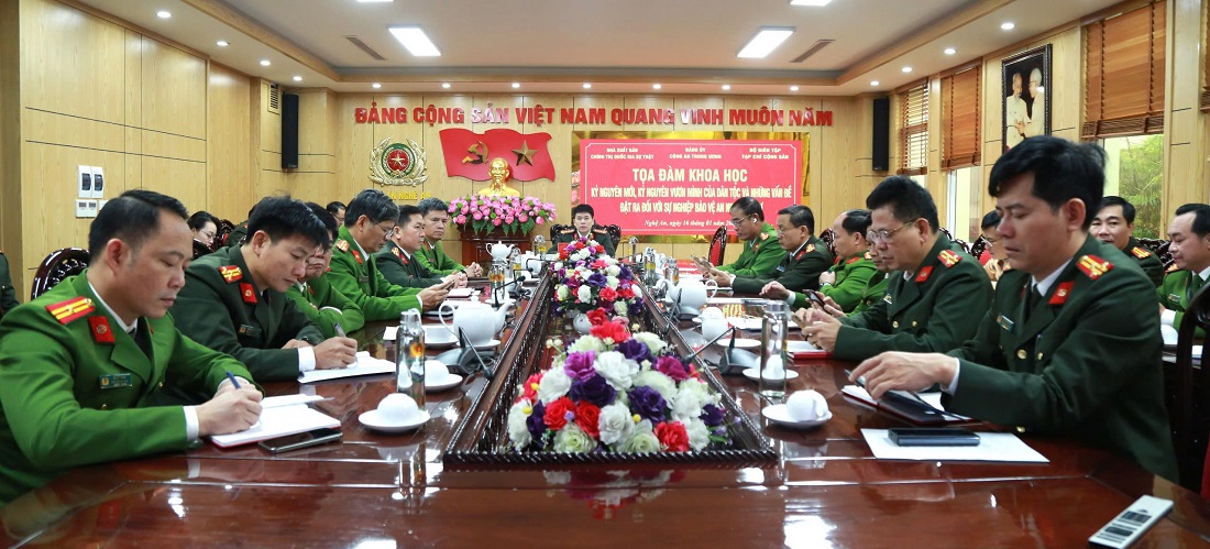 Toàn cảnh Hội nghị tại điểm cầu Công an Nghệ An