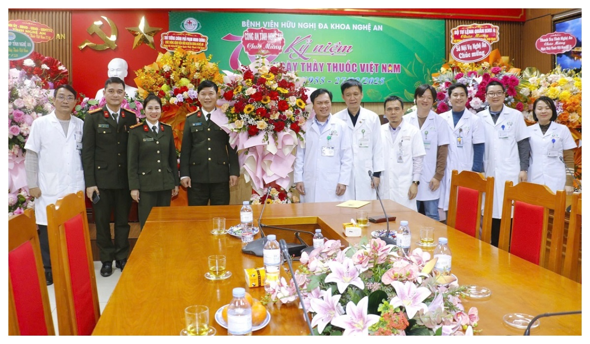 Lãnh đạo Công an tỉnh chúc mừng ngày Thầy thuốc Việt Nam 27/2