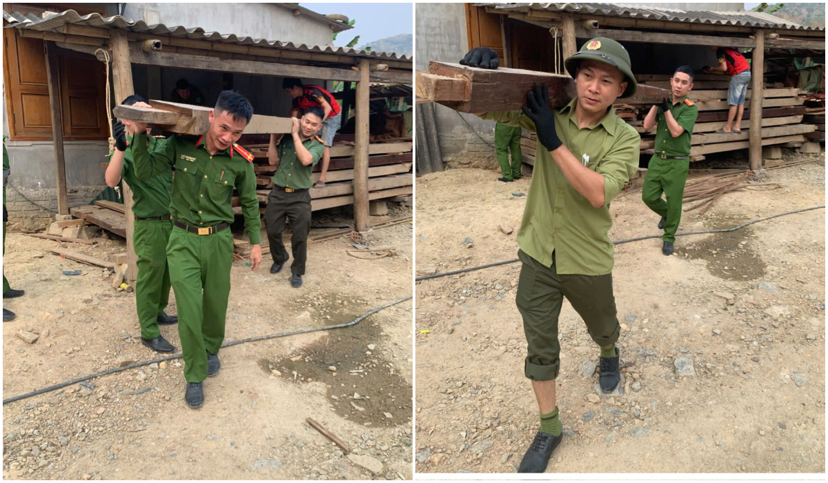 Công an xã tích cực tham gia 