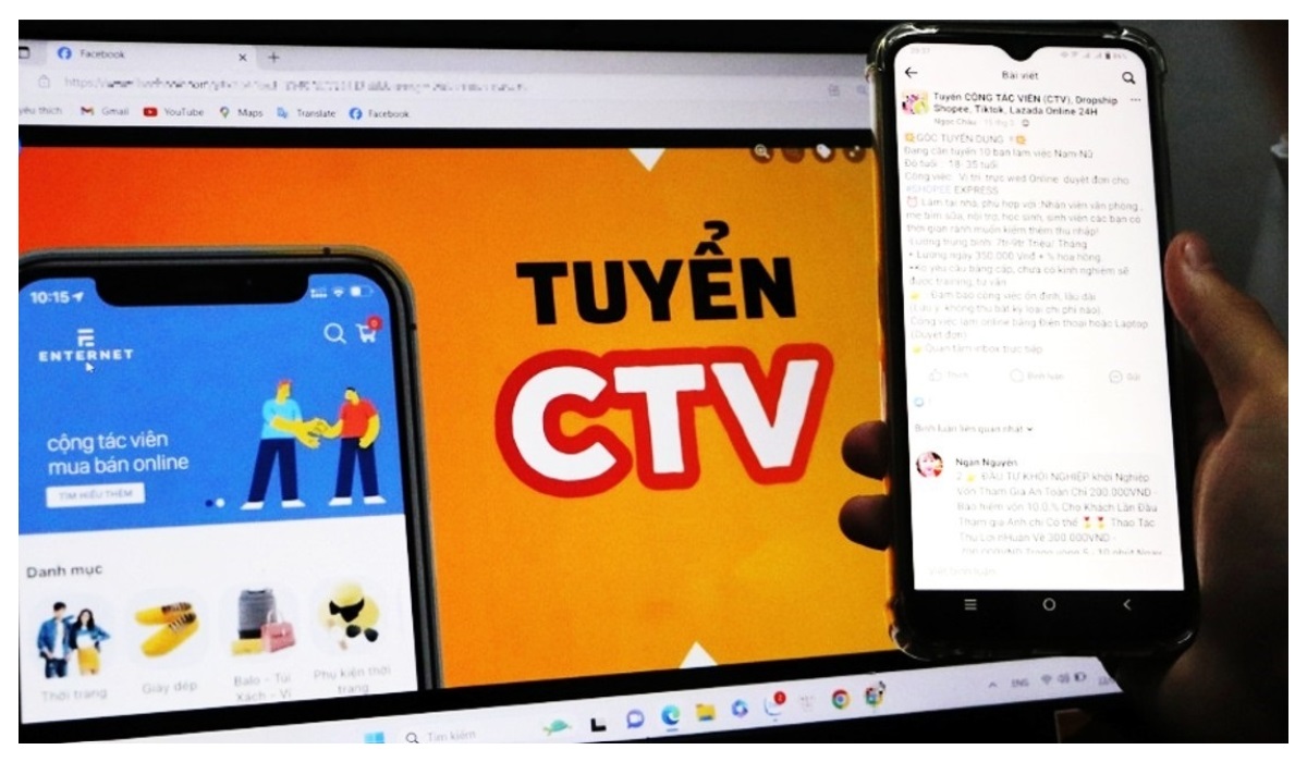 Cảnh báo thủ đoạn dụ dỗ nạn nhân làm cộng tác viên chốt đơn hàng online để lừa đảo chiếm đoạt tài sản