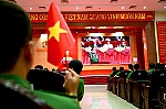 Đông đảo CBCS Công an Nghệ An tập trung theo dõi Lễ kỷ niệm, diễu binh, diễu hành 50 năm Ngày Giải phóng miền Nam, thống nhất đất nước