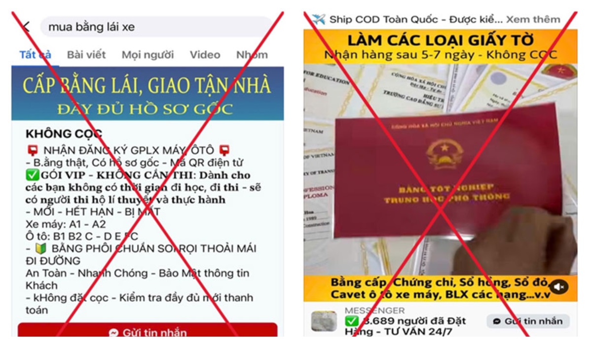 Cảnh báo tình trạng mua bán các loại giấy tờ giả trên mạng xã hội