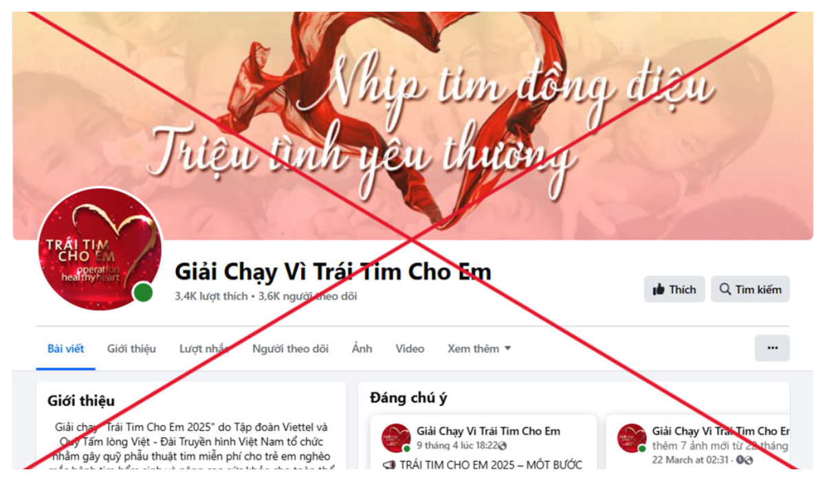 Cẩn trọng khi đăng ký giải chạy vì trái tim cho em