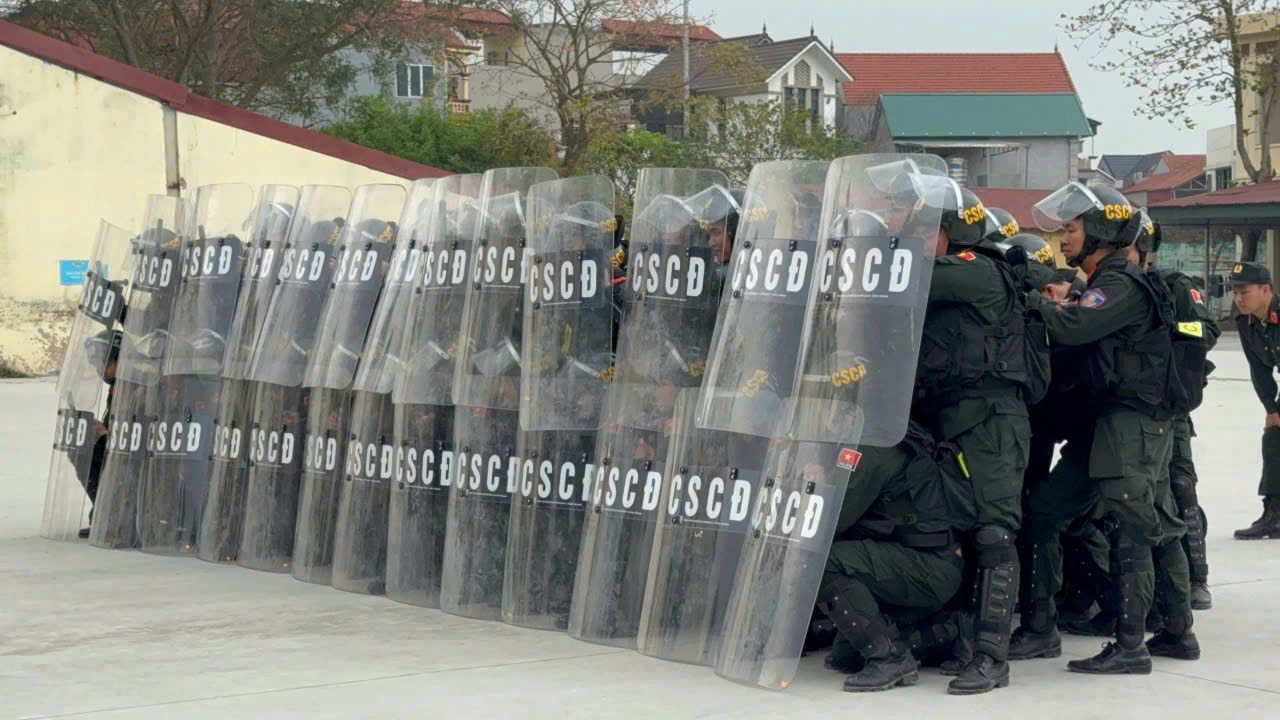 Các chiến sỹ tham gia lực lượng Gìn giữ hòa bình Liên Hợp Quốc diễn tập tác chiến sẽ theo đúng tiêu chuẩn, quy định của Liên hợp quốc, luật pháp quốc tế