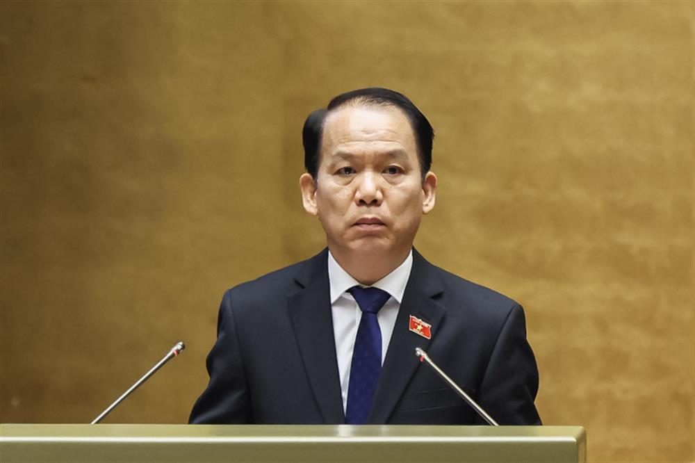 Chủ nhiệm Uỷ ban Pháp luật và Tư pháp trình bày báo cáo thẩm tra.