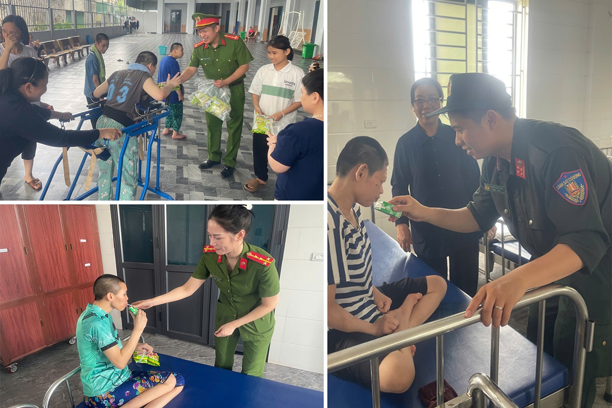 Thăm, tặng quà tại Trung tâm nuôi trẻ mồ côi, khuyết tật 19/3