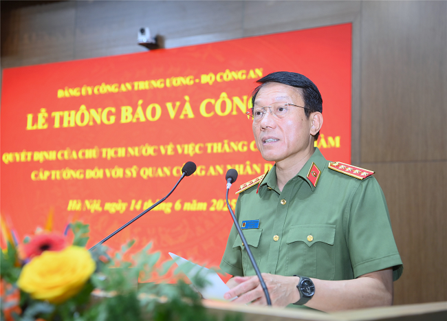 Bộ trưởng Lương Tam Quang phát biểu tại buổi Lễ.