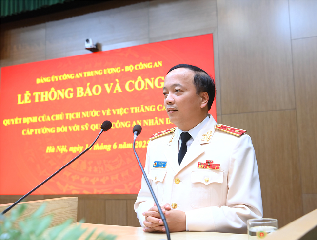 Thứ trưởng Đặng Hồng Đức phát biểu tại buổi Lễ