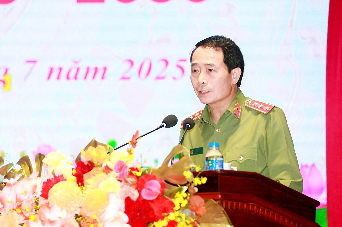 Đồng chí Thượng tướng Lê Quốc Hùng, Ủy viên Ban Chấp hành Trung ương Đảng, Thứ trưởng Bộ Công an phát biểu chỉ đạo Đại hội