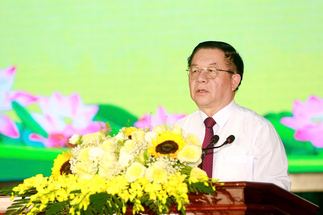 Đồng chí Nguyễn Trọng Nghĩa, Ủy viên Bộ Chính trị, Bí thư Trung ương Đảng, Trưởng ban Tuyên giáo và Dân vận Trung ương phát biểu chỉ đạo tại Ngày hội