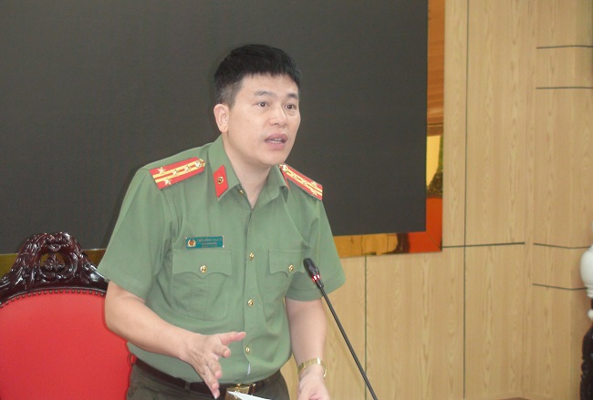 Đại tá Trần Hồng Quang - Phó Giám đốc phát biểu chỉ đạo