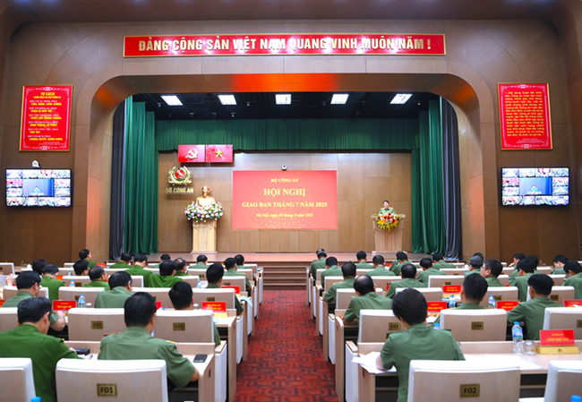 Toàn cảnh Hội nghị tại điểm cầu Bộ Công an