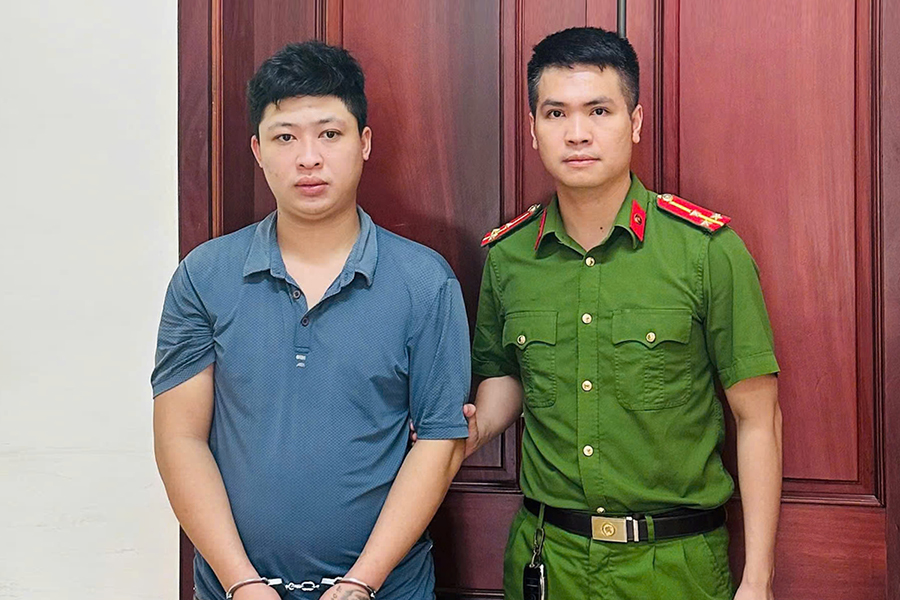 Đối tượng Trần Văn Bin tại Cơ quan Công an