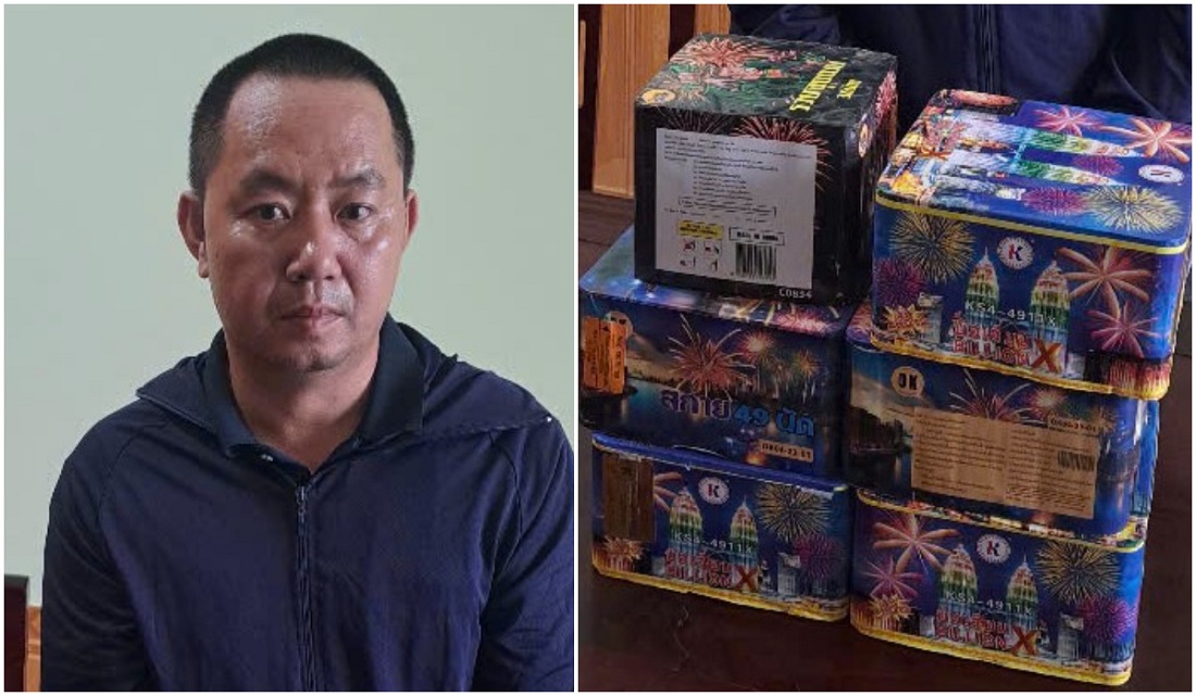 Đối tượng Đặng Ngọc Hương cùng tang vật bị bắt giữ