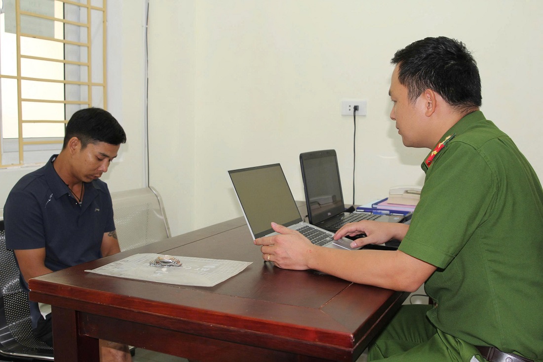 Đối tượng Nguyễn Văn Côi tại Cơ quan Công an