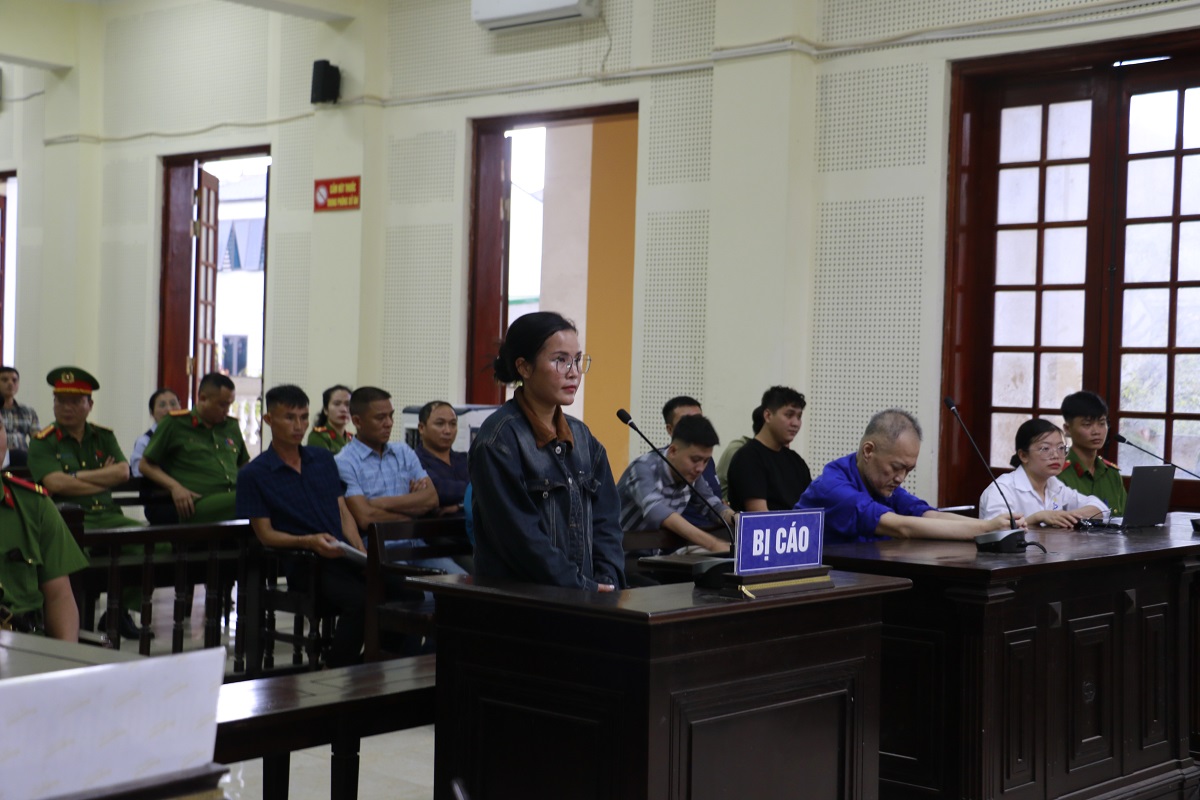 Bị cáo Nguyễn Thị Oanh tại phiên tòa