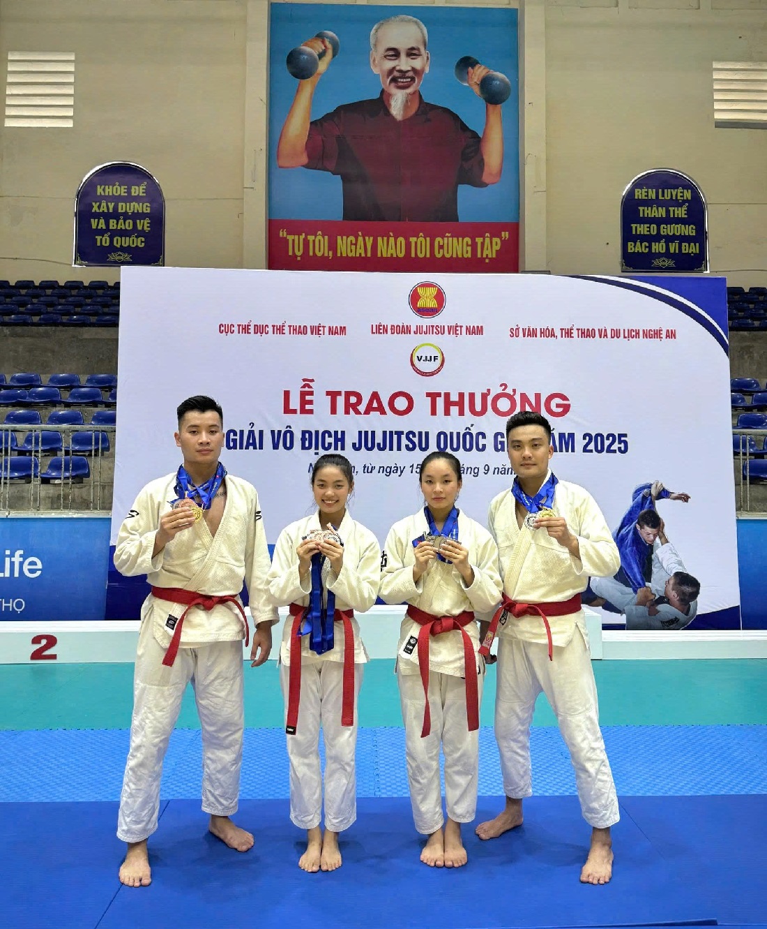 Đoàn Thể thao Công an nhân dân đạt thành tích cao tại Giải Jujitsu Quốc gia năm 2025.