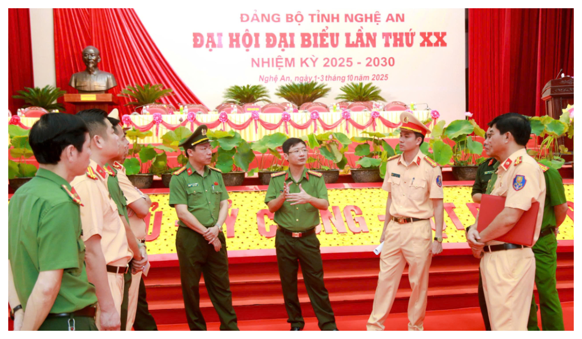 Công an Nghệ An: Bảo đảm tuyệt đối an ninh, an toàn Đại hội đại biểu Đảng bộ tỉnh lần thứ XX