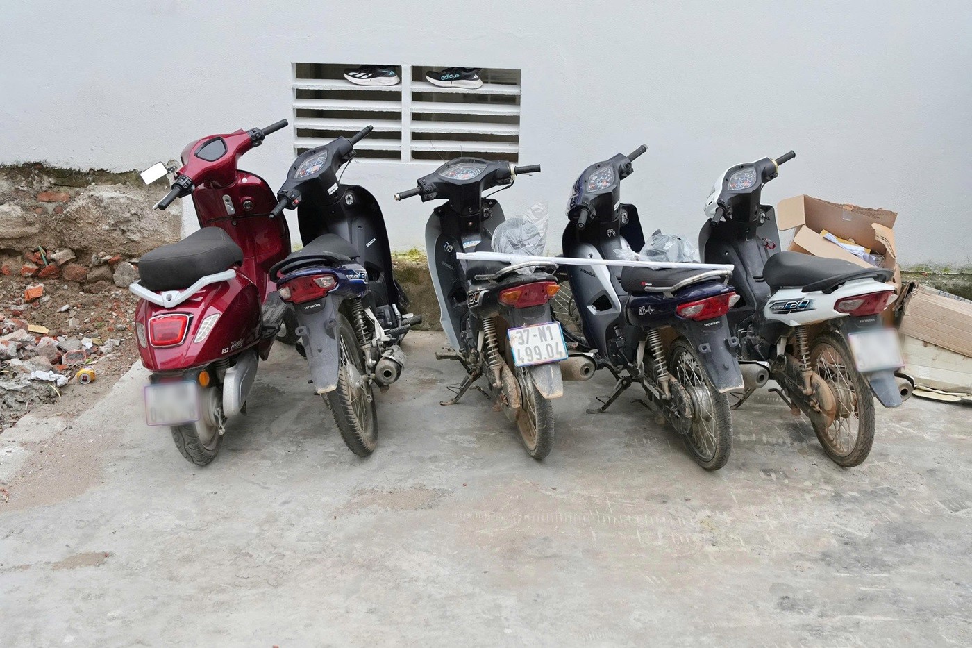 Tang vật vụ việc Cơ quan Công an tạm giữ