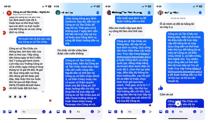 Một số câu hỏi người dân gửi trong ứng dụng Chatbot AI được giải đáp tận tình, cụ thể