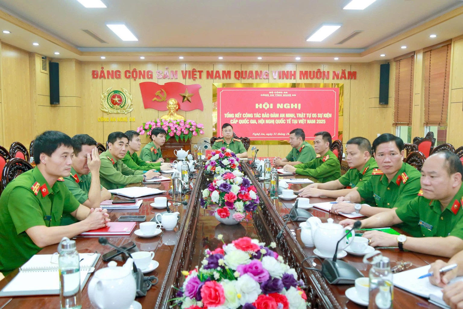 Tại điểm cầu Công an tỉnh Nghệ An