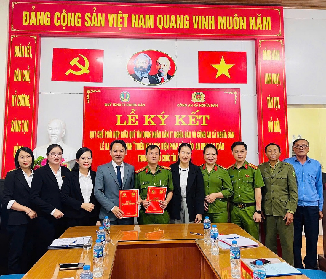 Ký kết quy chế phối hợp trong bảo đảm an ninh, an toàn hoạt động tín dụng