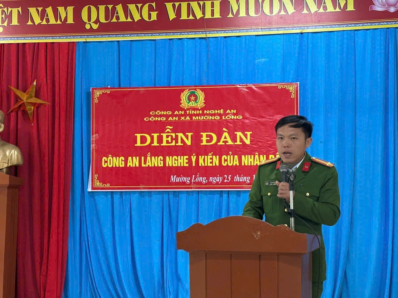 Công an xã Mường Lống trả lời những ý kiến, phản ảnh về ANTT