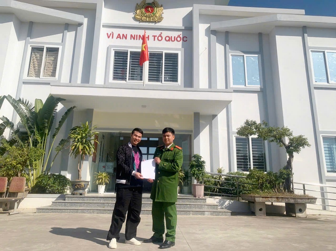 Anh Ngô Trí Hưng gửi thư cảm ơn đến Công an phường Hoàng Mai