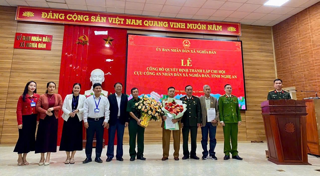Ra mắt Ban Chấp hành lâm thời Hội Cựu Công an nhân dân xã Nghĩa Đàn