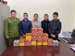 Công an phường Thái Hòa bắt 04 đối tượng mua bán, tàng trữ trái phép pháo nổ