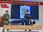 Công an xã Tân Kỳ tập huấn phòng cháy, chữa cháy và cứu nạn, cứu hộ
