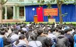 Công an xã Tam Quang tuyên truyền phổ biến pháp luật cho học sinh