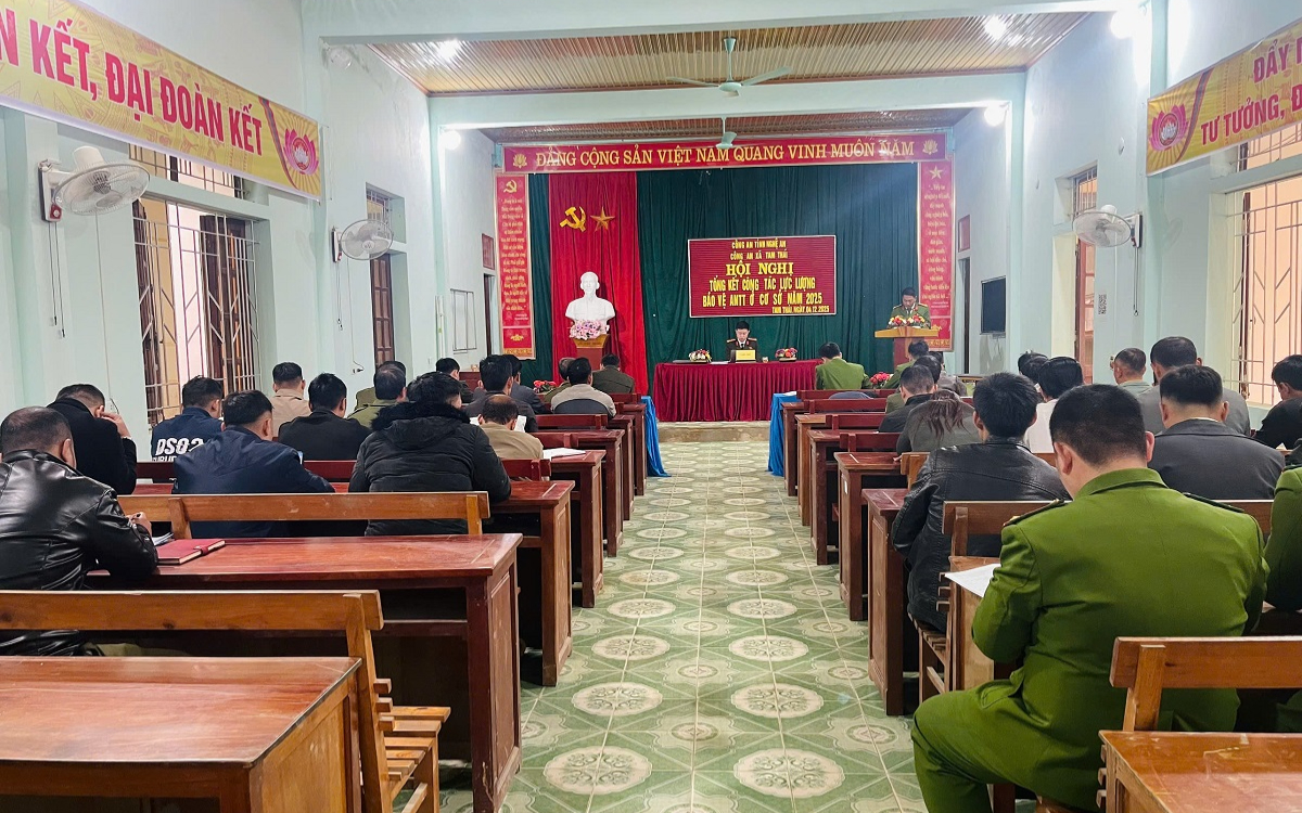 Công an xã Tam Thái: Hội nghị tổng kết công tác lực lượng tham gia bảo vệ ANTT tại cơ sở năm 2025