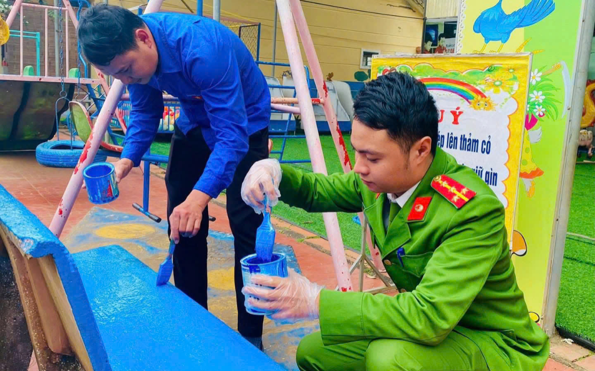 Công an xã Nghĩa Mai phối hợp xây dựng mô hình 