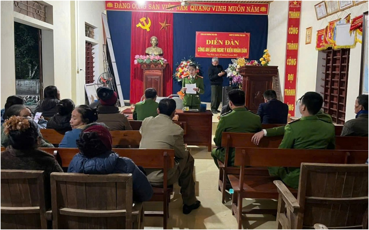 Công an phường Thái Hòa tổ chức Diễn đàn 